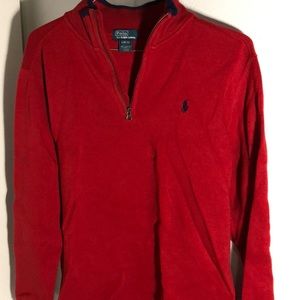 Polo Ralph Lauren Red zip up sweater long sleeve